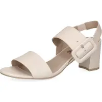 Caprice Heeled sandal, beige, made of Leather with Block heel, Size 40.5