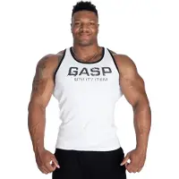 Gasp Ribbed T-Back Tanktop Hvid