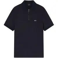 Armani Exchange A|X Armani Exchangetil mænd. XM002372AF21936UB101 Dyb navy poloshirt (XL), Casual, Viscose, Korte ærmer, Blå