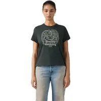 Levi's Levi'stil kvinder. 005GV-0009 T2 Perfect-T-shirt i mørkegrå (S), Casual, Bomuld, Korte ærmer