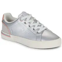 Pepe Jeans Pepe Jeanstil kvinder/piger. PGS300004 Træningssko Kenton Galactic sølv (35), Sølvfarvet, Fast, Blonder, Casual, børnetøj