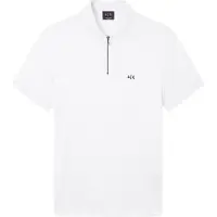 Armani Exchange A|X Armani Exchangetil mænd. XM002372AF21936U0009 Stof Poloshirt hvid (XXL), Casual, Viscose, Korte ærmer