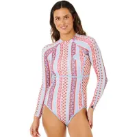 Rip Curl Coastal Instincts Upf Langærmet Shorty-våddragt Med Lynlås Bagpå Til Damer