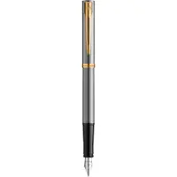 Waterman Füllfederhalter IMPRESSION Stainless SteelGT F Blau Geschenkbox