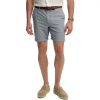 Superdry Superdrytil mænd. M7110487A Shorts Premium Textured Chino blå (32), Casual, Bomuld