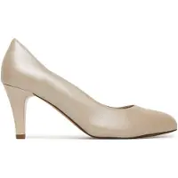 Caprice Pumps, grey, made of Leather with Funnel heel, Size 38.5