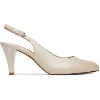 Caprice sling pumps, grey, made of Leather with Funnel heel, Size 37.5