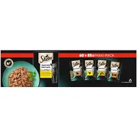 Sheba Mini Filets Selection med fjerkræ i sauce vådfoder til katte maxipack (poser 85 g)