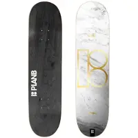 Plan B White Marble Gustavo 8.0"x31.55" Twin Skateboard deck mønster