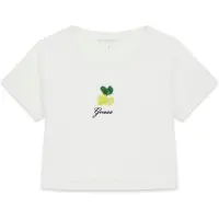 GUESS Piger Afgrøde T-shirt Pure White