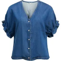 Object Denim V-udskæring Top