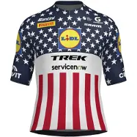 Santini Lidl Trek Usa National Champion Kortærmet Trøje