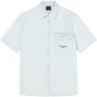 Armani Exchange A|X Armani Exchangetil mænd. XM002266AF22638FB380 Hvid bomuldsskjorte (M), Casual, Korte ærmer