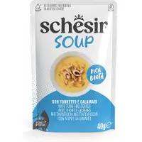 Schesir Økonomipakke Kattesuppe 24 x 40 g - Tun og blæksprutte