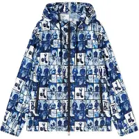 Armani Exchange A|X Armani Exchangetil mænd. XM002795AF18579FB463 Printet jakke blå (M), Casual, Polyester