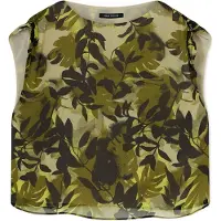 Armani Exchange A|X Armani Exchangetil kvinder. XW002302AF21554F7137 Boxy bluse (XS), Casual, Grøn, Viscose, Uden ærmer/stropper