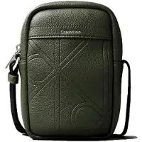 Calvin Klein Emblem Aop Emboss Slim Reporter Skuldertaske
