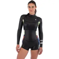 Hurley Air 2 Mm Springsuit Langærmet Shorty-våddragt Med Lynlås Bagpå Til Damer