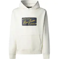 Pepe Jeans Pepe Jeanstil mænd. PM5800162 Sweatshirt Suen hvid (L), Casual, Bomuld