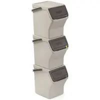 TATAY Stabelbare Genbrugsbeholdere 20l 3 Enheder