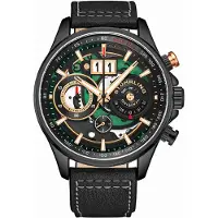 Stührling Original Herreur 923.04 Ace Aviator Sort/Læder Ø45 mm
