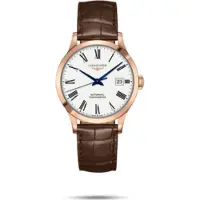 Longines Herreur L2.820.8.11.2 Record Hvid/Læder Ø38.5 mm