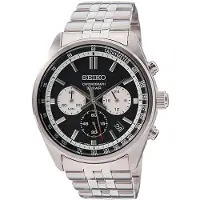 Seiko Herreur SSB429P1 Sport Sort/Stål Ø41.5 mm