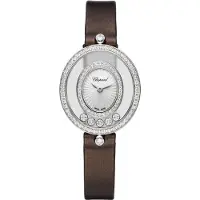 Chopard Dameur 204292-1301 Happy Diamonds Hvid/Satin Ø25.8 mm