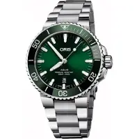 Oris Herreur 01 733 7730 4157-07 8 24 05PEB Aquis Grøn/Stål Ø43.5