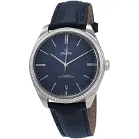 Omega Herreur 435.18.40.21.03.001 De Ville Tresor Blå/Læder Ø40 mm