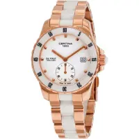 Certina Dameur C014.235.33.011.00 DS First Hvid/Gul guldtonet stål