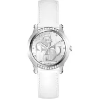 GUESS Dameur GW0860L3 Annette Sølvfarvet/Læder Ø36 mm
