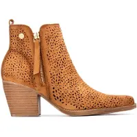 Xti Xtitil kvinder. 14503701-CAMEL Ankelstøvler 145037 brun (38), Læder, 3-5 cm, Lynlås, Casual