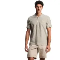 Emporio Armani Emporio Armanitil mænd. EM000571_AF20428 Chevron taupe polo shirt (M), Casual, Bomuld, Korte ærmer, Gråt