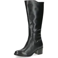 Caprice Boots, black, made of Leather and textile with Block heel, Size 39