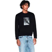 Armani Exchange A|X Armani Exchangetil mænd. XM002226AF10830UC001 Morden Graphic Sweatshirt sort (XL), Casual, Bomuld, Korte ærmer