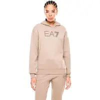 EA7 EA7til kvinder. 7W000537_AF15831 Logo Series beige sweatshirt (XL), Casual, Bomuld, Korte ærmer