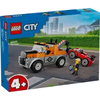 LEGO City Tow Truck and Sports Car Repair Building Set Kids Gift Idea med 2 minifigurer og tilbeh?r inklusive et cochleaimplantat foregive at leg