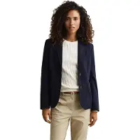 Gant Ganttil kvinder. 4770330 Americana Slim Fit i marineblå piqué (38), Casual, Bomuld, Klassisk