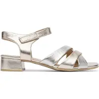 Caprice Heeled sandal, metallic, made of Leather with Block heel, Size 38.5