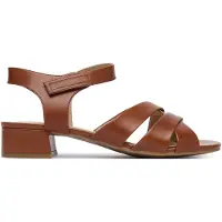 Caprice Heeled sandal, brown, made of Leather with Block heel, Size 40