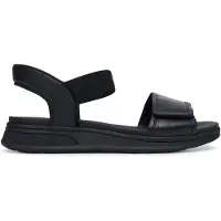 Caprice Sandal, black, made of Leather without heel, Size 42