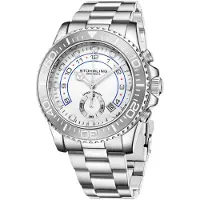 Stührling Original Herreur 3966.1 Aquadiver Hvid/Stål Ø42 mm