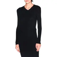 Armani Exchange A|X Armani Exchangetil kvinder. XW001874AF11957MC005 Smal V-sweater (XS), Sort, Casual, Klassisk, Viscose