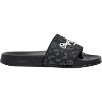 Pepe Jeans Pepe Jeanstil kvinder. PLS700004 Slider Flip Flops Leo sort (40), Fast, Ingen, Casual
