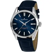 Jacques Lemans Herreur 1-1859C Derby Blå/Læder Ø40 mm