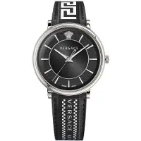 Versace Herreur VE5A01321 V Circle Sort/Læder Ø42 mm