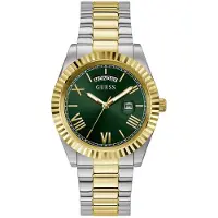 GUESS Herreur GW0265G8 Connoisseur Grøn/Gul guldtonet stål Ø42 mm