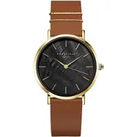 Rosefield Dameur WBCLG-W96 The West Village Sort/Læder Ø33 mm