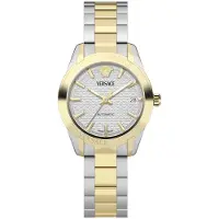 Versace Dameur VESCA0424 Greca Hvid/Gul guldtonet stål Ø35 mm